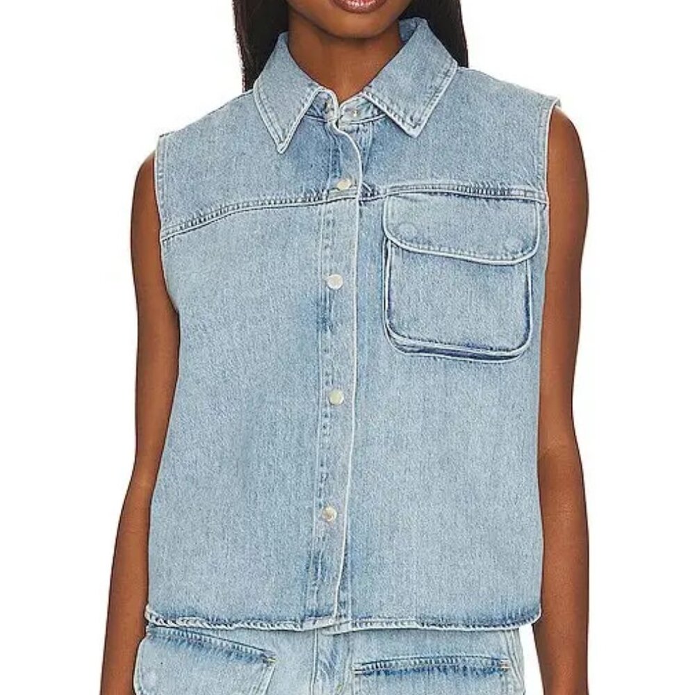 NWOT AGOLDE hadley sleeveless shirt (M) - Picture 4 of 12